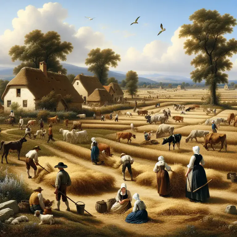Visual representation of "idyll" - A short description in verse or prose of a picturesque scene or incident, especially in rustic life.