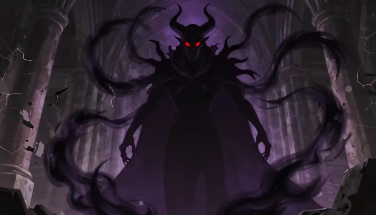 Visual representation of "devil" - A powerful evil spirit in some religions.
