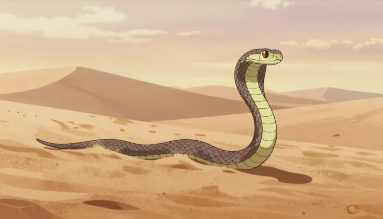 Visual representation of "sidewinder" - A type of poisonous snake that moves in a unique sideways motion.