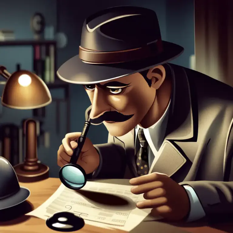 Visual representation of "be on the case" - To investigate a crime or mystery