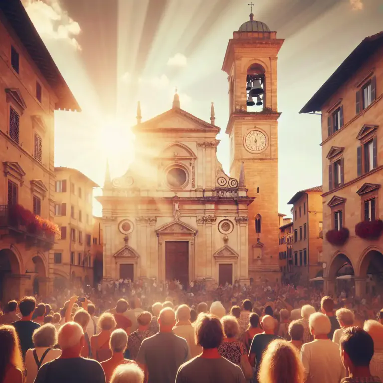 Visual representation of "carillon" - The melodies or tunes played on a carillon.