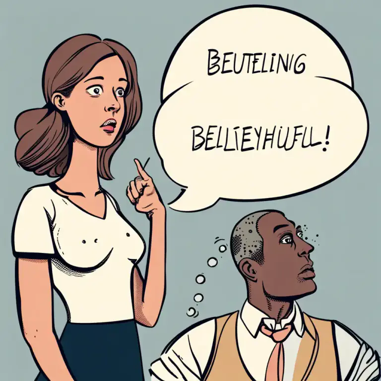 Visual representation of "give somebody the benefit of the doubt" - To believe someone's statement, without having proof