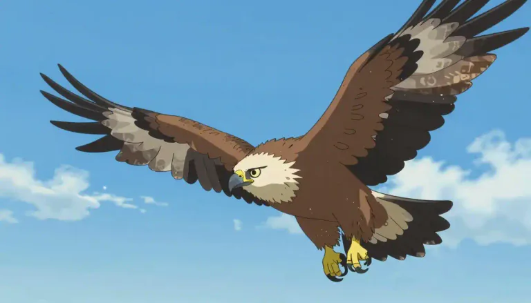 Visual representation of "buzzard" - A large bird of prey with broad wings and a rounded tail