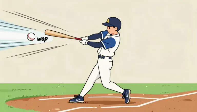 Visual representation of "wop" - A sudden, sharp movement or sound.