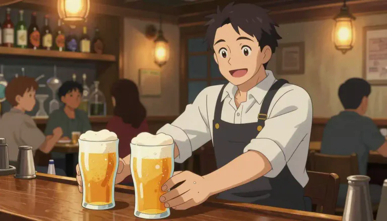 Visual representation of "barman" - A man who serves drinks in a bar or pub