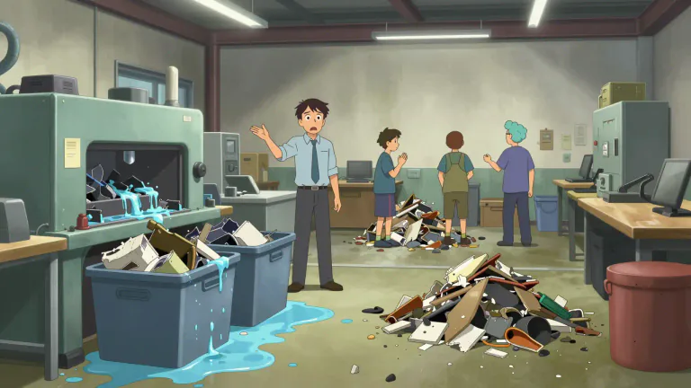 Visual representation of "wastage" - The act of wasting something, or the amount of something that is wasted