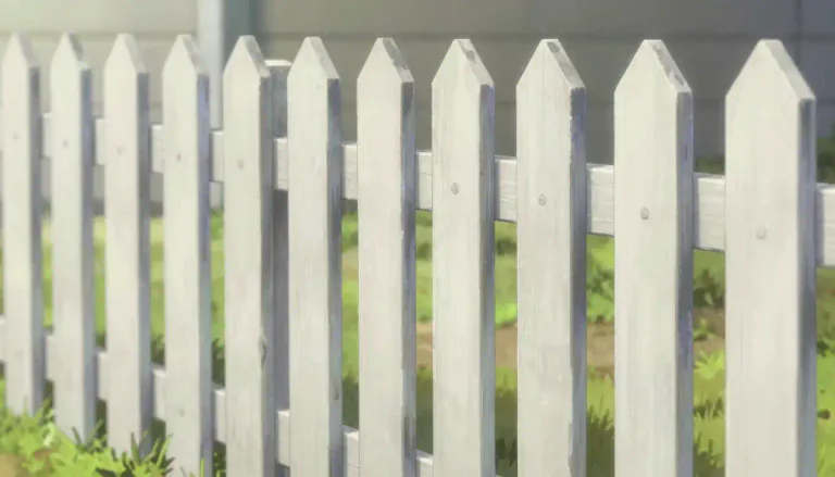 Visual representation of "picket" - A strip of wooden or metal fences used to mark boundary or to protect an area