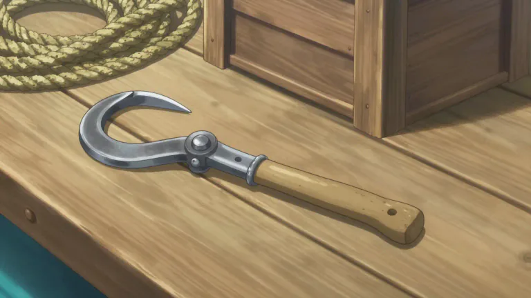 Visual representation of "burton" - A type of hooked tool.