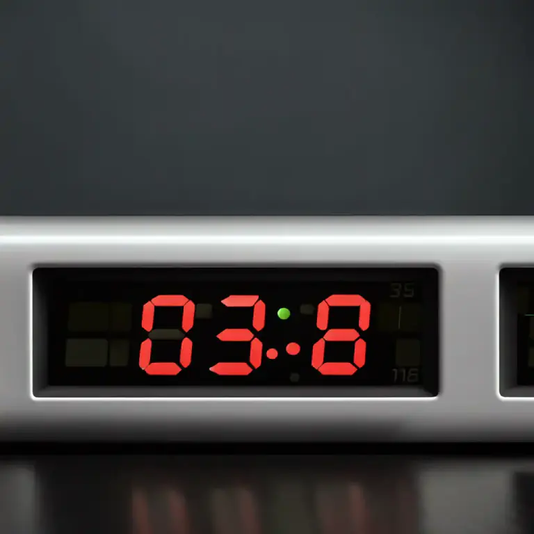 Visual representation of "colon" - The two vertical points used in a digital clock or computer interface to separate hours, minutes and seconds.