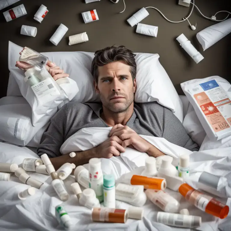 Visual representation of "bug" - A sickness caused by a virus or bacteria