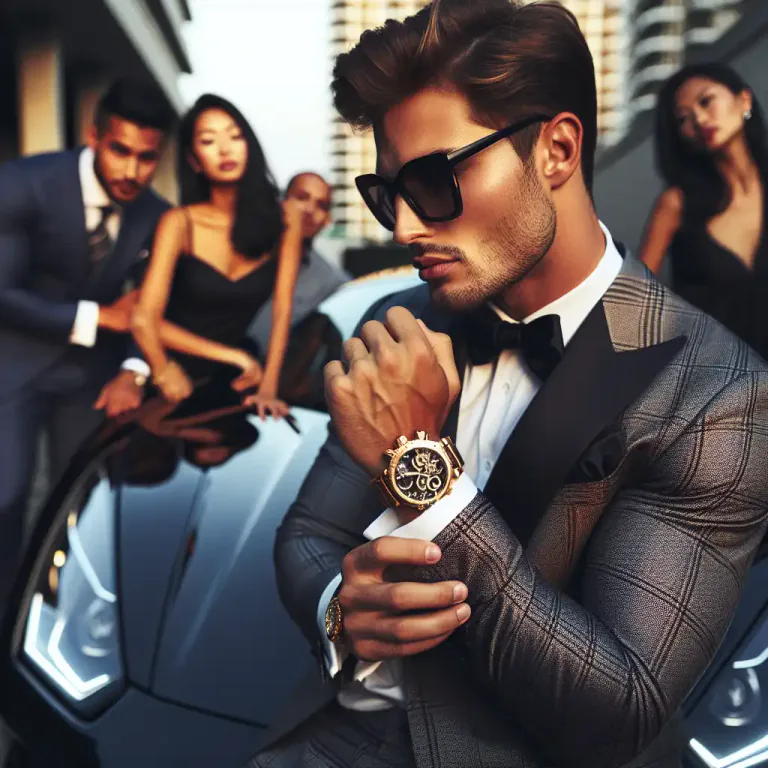 Visual representation of "swank" - To show off or boast