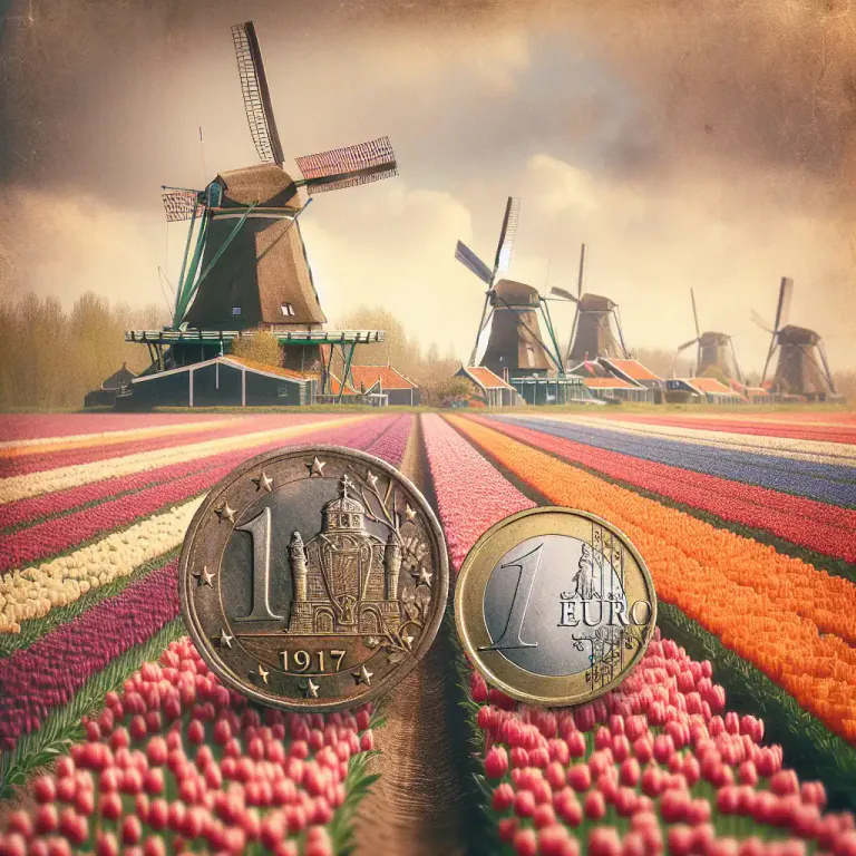 Visual representation of "florin" - It was a basic currency of the Netherlands from 1917 until 2002