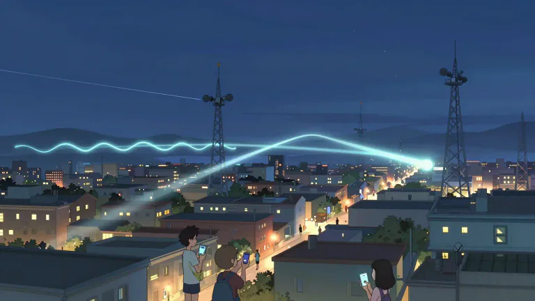 Visual representation of "tele" - relating to long distances or communication over long distances