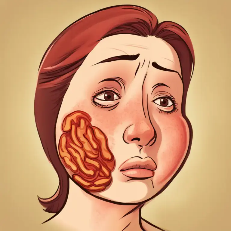 Visual representation of "reaction" - A medical condition caused by eating certain foods, medicines or being stung, etc.