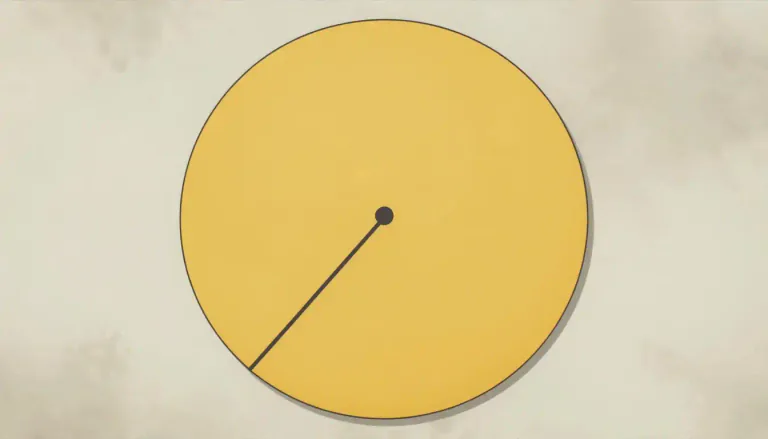 Visual representation of "radius" - The straight line from the center to the edge of a circle or a ball