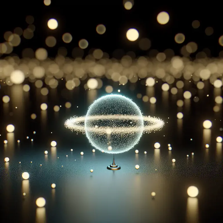 Visual representation of "corpuscle" - A minute particle regarded as the basic constituent of matter or light