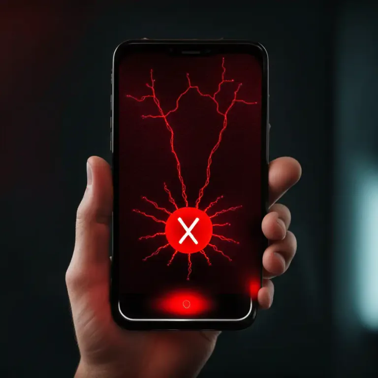 Visual representation of "hang up on" - To end a phone conversation by disconnecting the call