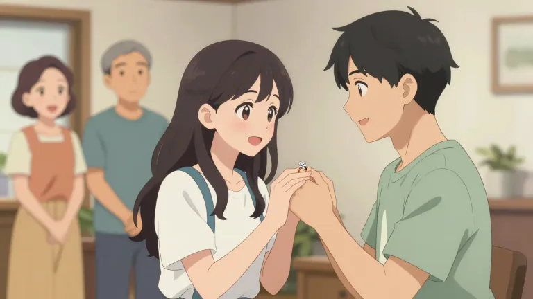 Visual representation of "betrothal" - An agreement or promise between two people to get married in the future