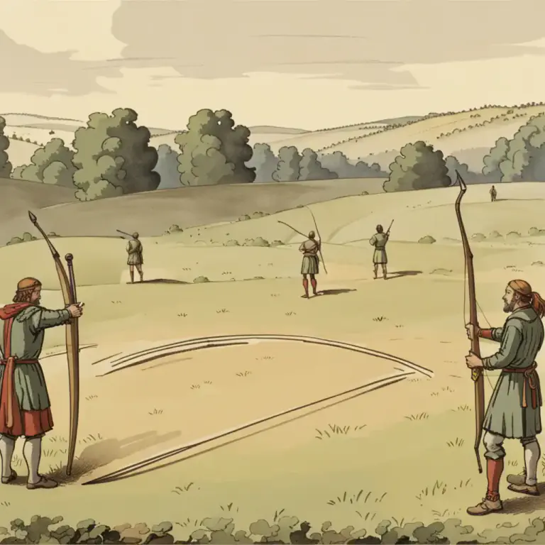 Visual representation of "clout" - In archery, a target in the form of a clout or cloth