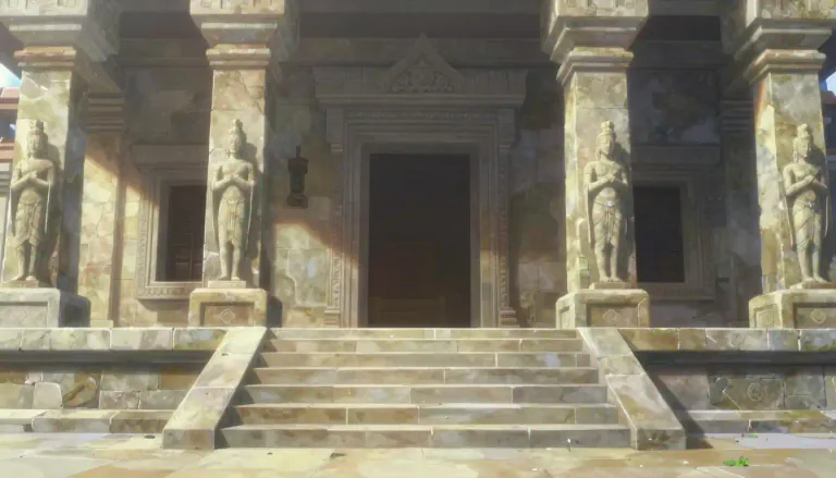 Visual representation of "temple" - A building used for religious worship, often in religions like Hinduism, Buddhism, Ancient Greek etc.