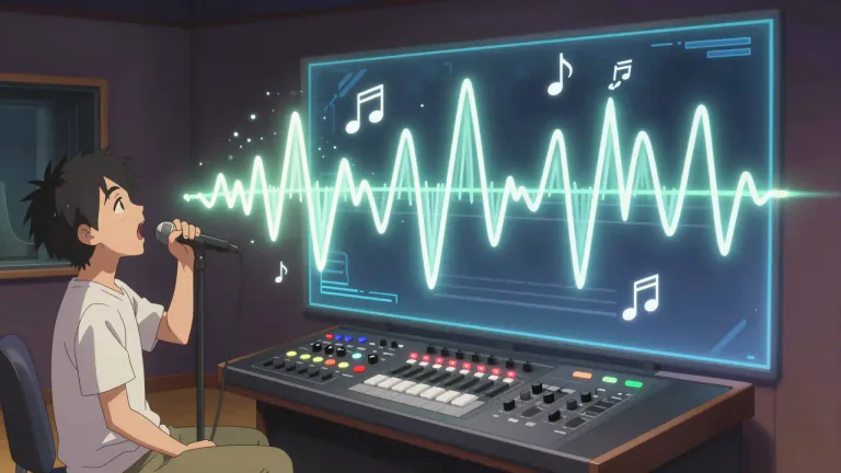 Visual representation of "autotune" - A technology used to correct pitch in vocal or instrumental performances.