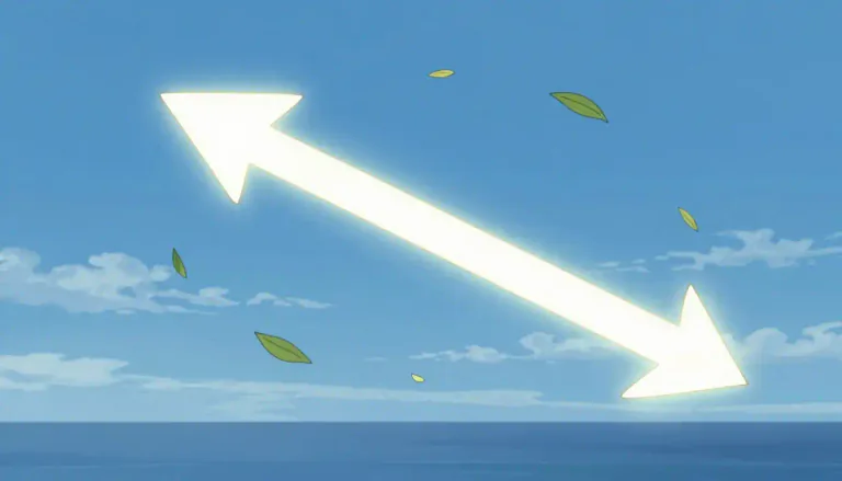 Visual representation of "vector" - An object that has both size and direction.