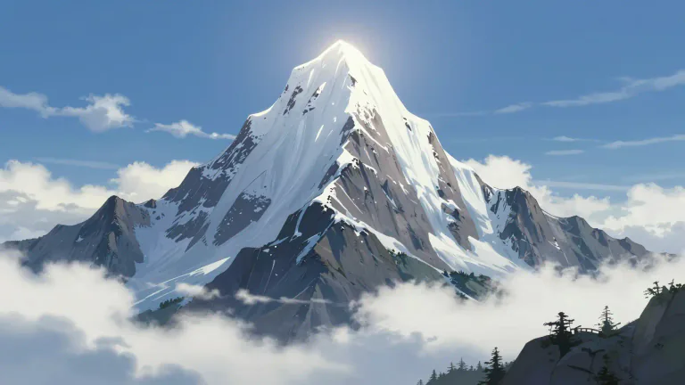 Visual representation of "apex" - The highest point or top of something