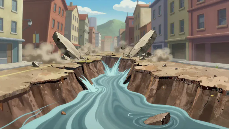 Visual representation of "seismic" - Related to earthquakes or other movements in the earth's crust