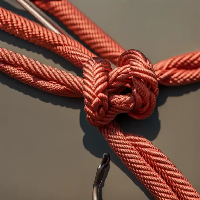 Visual representation of "burton" - A knot tied with a loop so that it can slip over a hook.