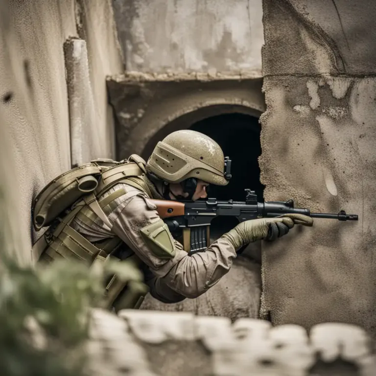 Visual representation of "embrasure" - In military terms, it's a gap in a fortification through which weapons can be fired.