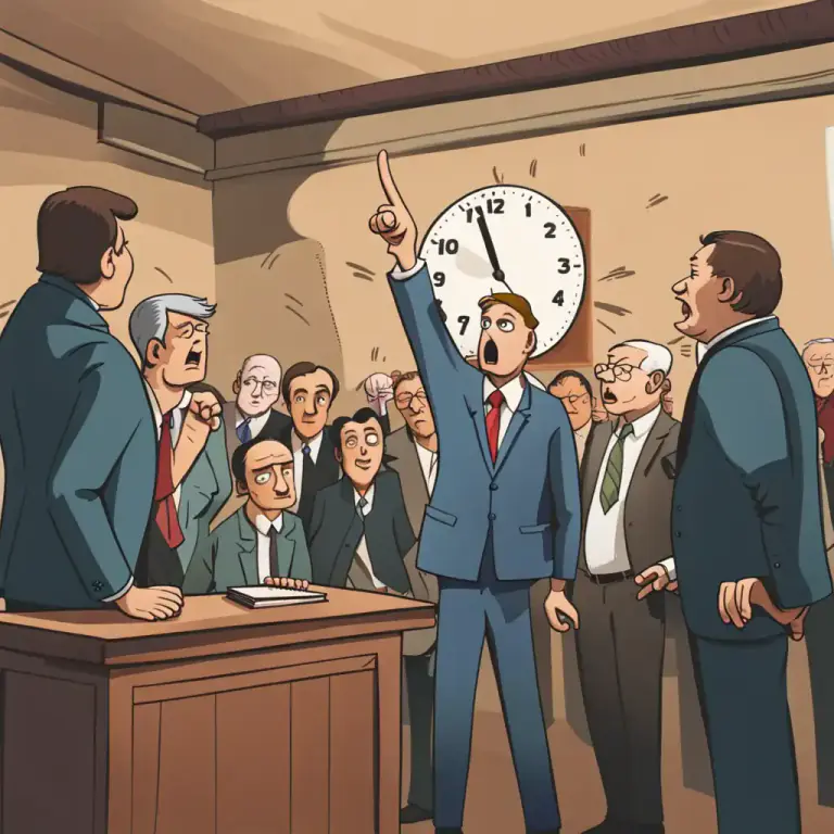Visual representation of "obstructive" - In politics, intentionally causing delay or obstruction in the process of decision making.