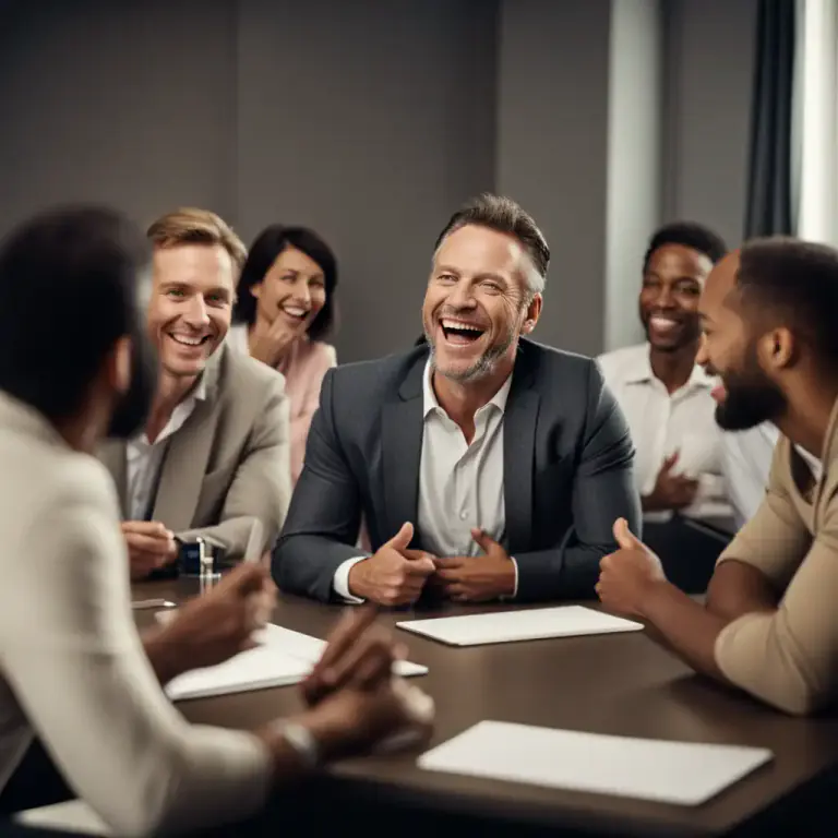 Visual representation of "jocular" - Expressing or intended to provoke laughter or amusement