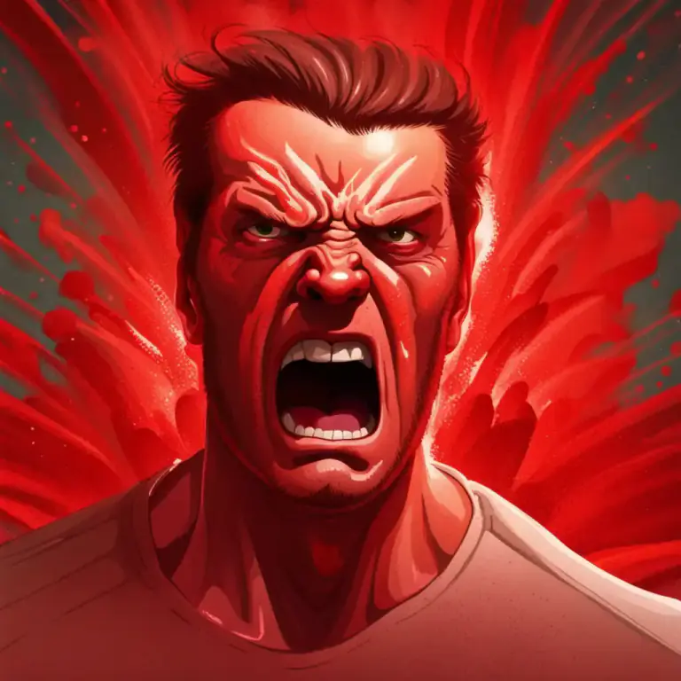 Visual representation of "foam" - To be very angry about something.