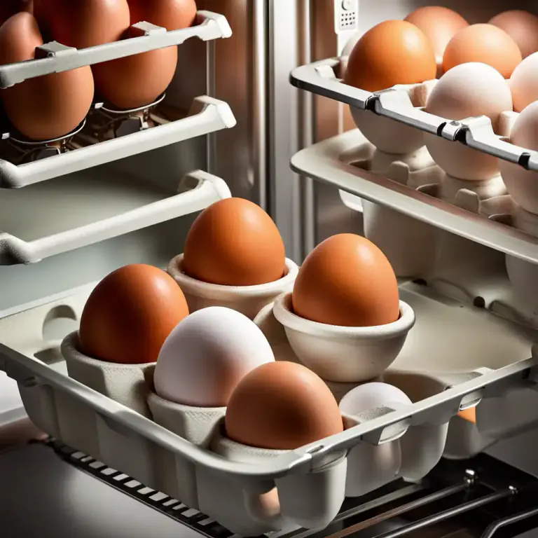 Visual representation of "tray" - A compartment in which food is stored in a refrigerator or kitchen.