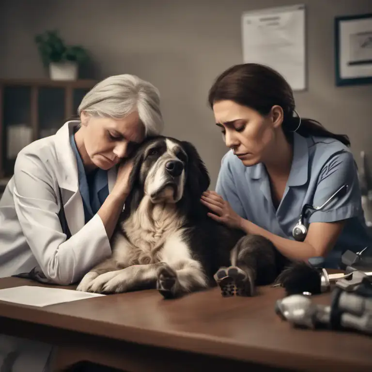 Visual representation of "put somebody to sleep" - To euthanize or cause the death of a pet or other animal, often to end suffering or illness