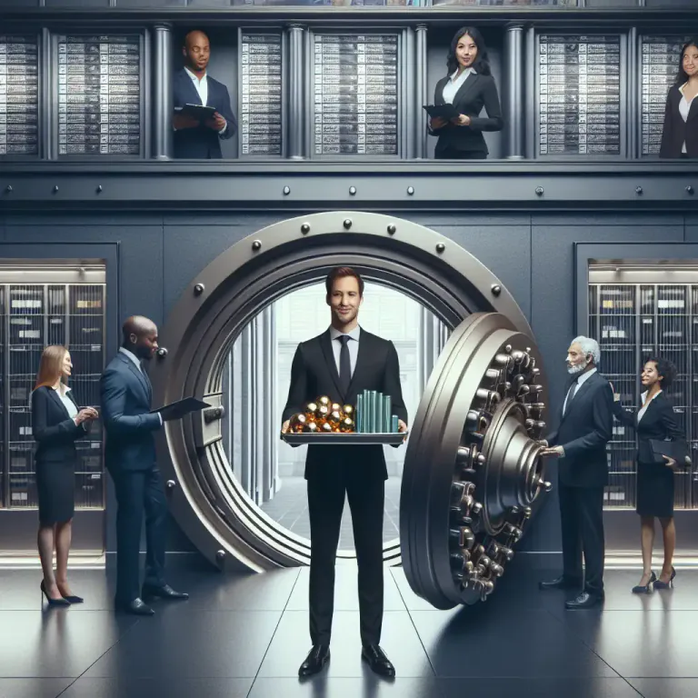Visual representation of "custodian" - In finance, a company that holds securities of an investor for safekeeping