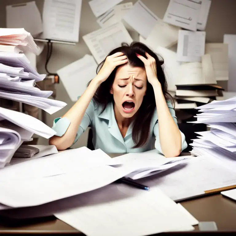Visual representation of "hysteria" - A psychological disorder characterized by conversion of psychological stress into physical symptoms