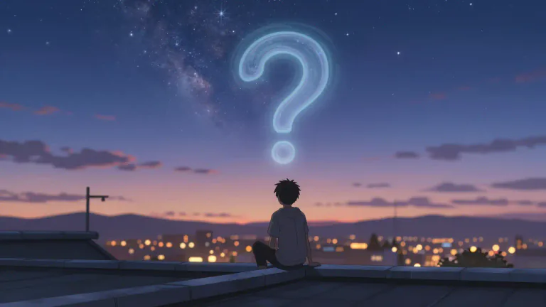 Visual representation of "existential" - Related to existence or living.