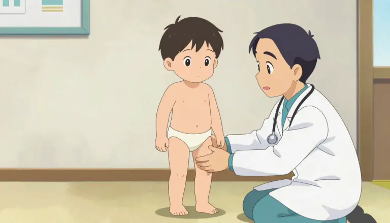 Visual representation of "rickets" - A disease in children causing soft and deformed bones.
