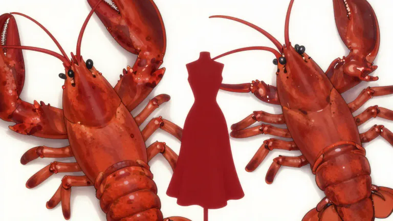 Visual representation of "lobster" - A deep red color typical of a cooked lobster.