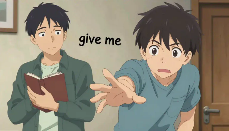 Visual representation of "gimme" - A short, informal way to say 'give me'. It is often used when someone wants or demands something.