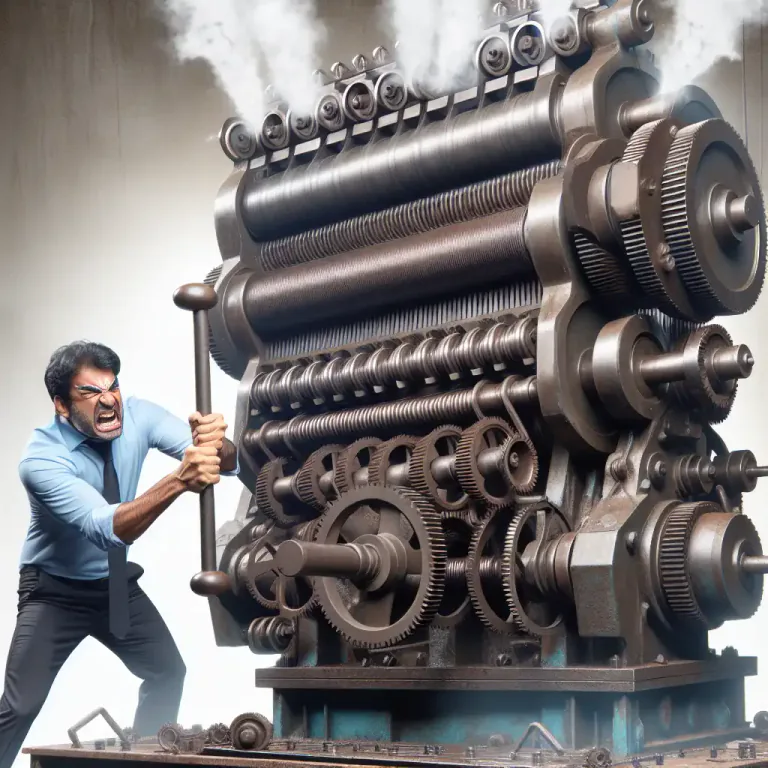 Visual representation of "maltreat" - To handle or use something in a harmful way.