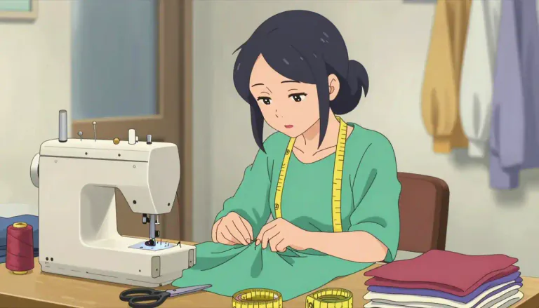 Visual representation of "seamstress" - A woman who sews, especially as her job.