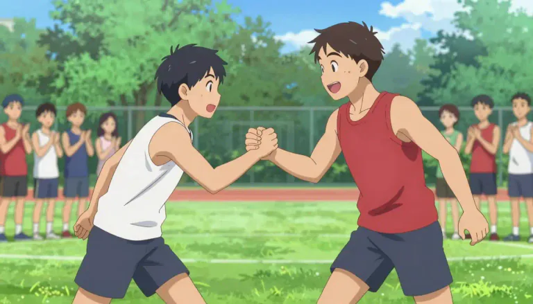 Visual representation of "sportsmanship" - The behaviour such as fairness, respect for one's opponent, and accepting victory or defeat graciously.