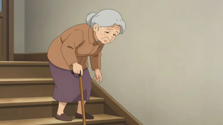 Visual representation of "frailty" - The quality of being weak and delicate, often due to old age or sickness