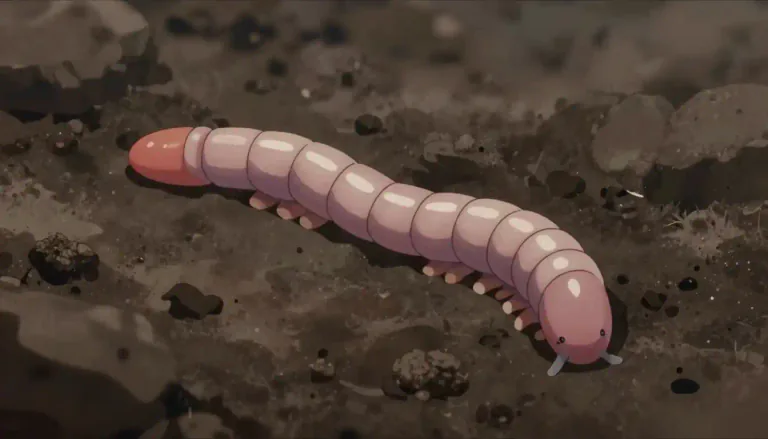 Visual representation of "worm" - A small creature with a long, thin body and no bones or legs.