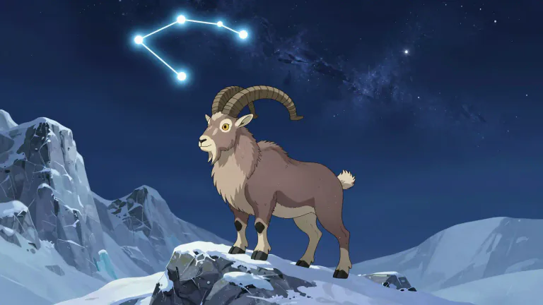Visual representation of "capricorn" - A Zodiac sign for people born between December 22 and January 19.