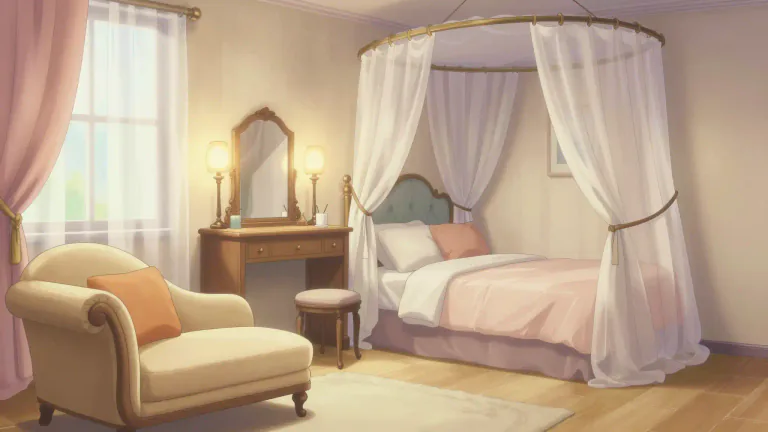 Visual representation of "boudoir" - A private sitting room or bedroom for a woman or a couple