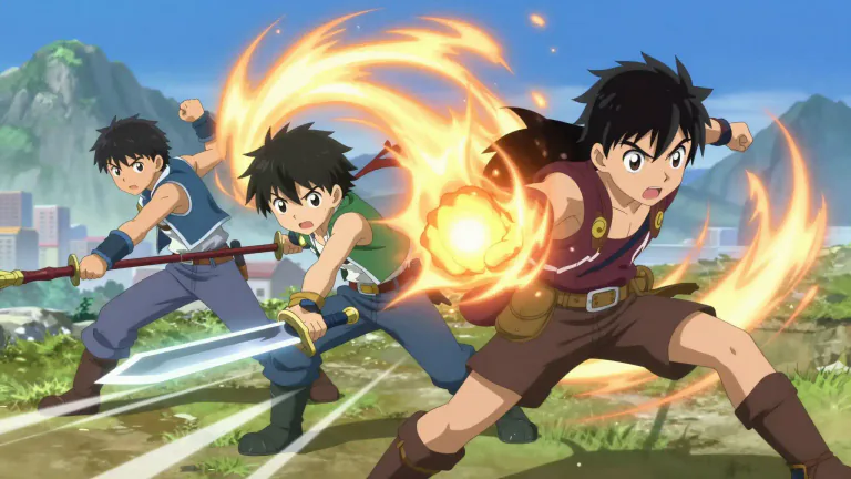 Visual representation of "shonen" - A category of Japanese comics and animated films, usually aimed at young boys and typically featuring action, adventure, and heroes.