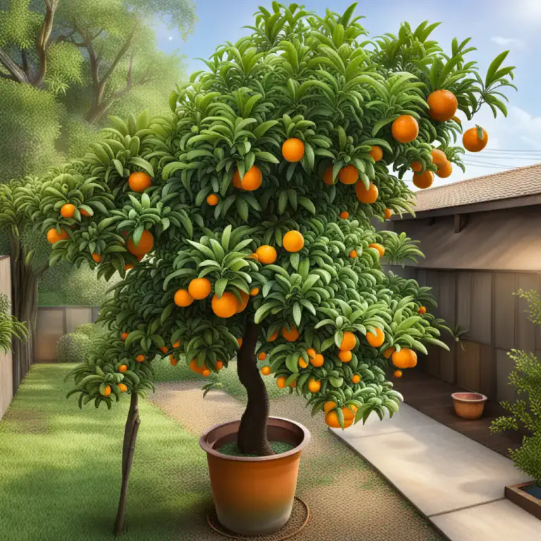 Visual representation of "tangerine" - A tree that produces tangerine fruits.